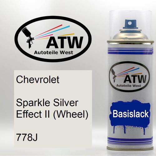 Chevrolet, Sparkle Silver Effect II (Wheel), 778J: 400ml Sprühdose, von ATW Autoteile West.